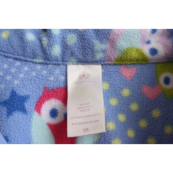 Covington Owls Women's Large Soft Fleece Pajama Set Button Up Top and Pants - Picture 4 of 5